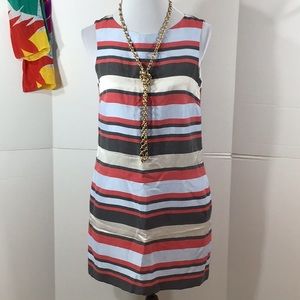W by Worth striped linen sheath dress